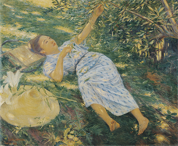 黒田清輝《木かげ》1898年